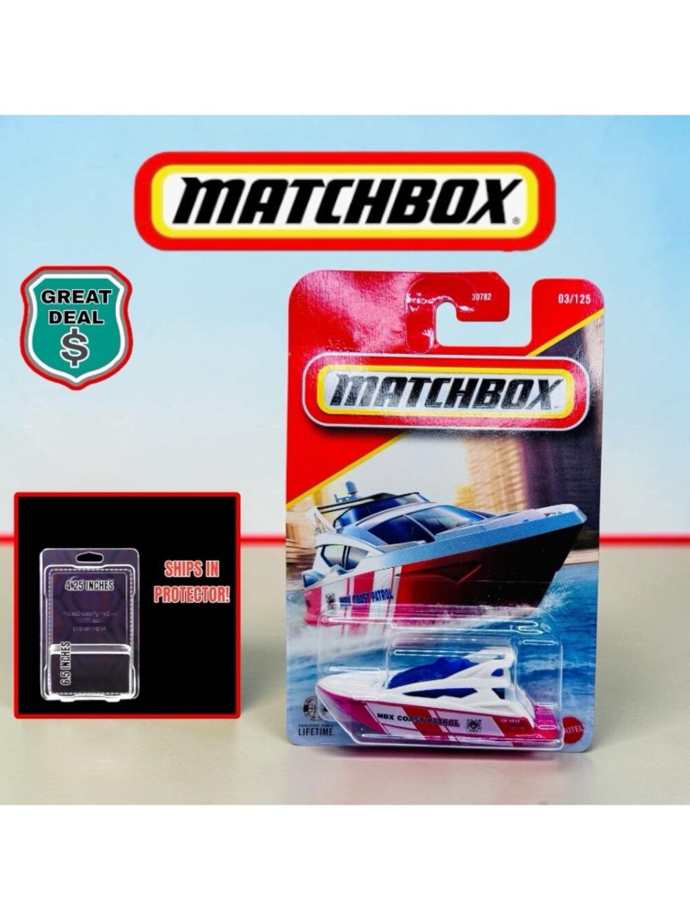 Matchbox Coast 2 Coast Boat MBX Coast Patrol Vehicle 1/64 NEW! Ships in Case!